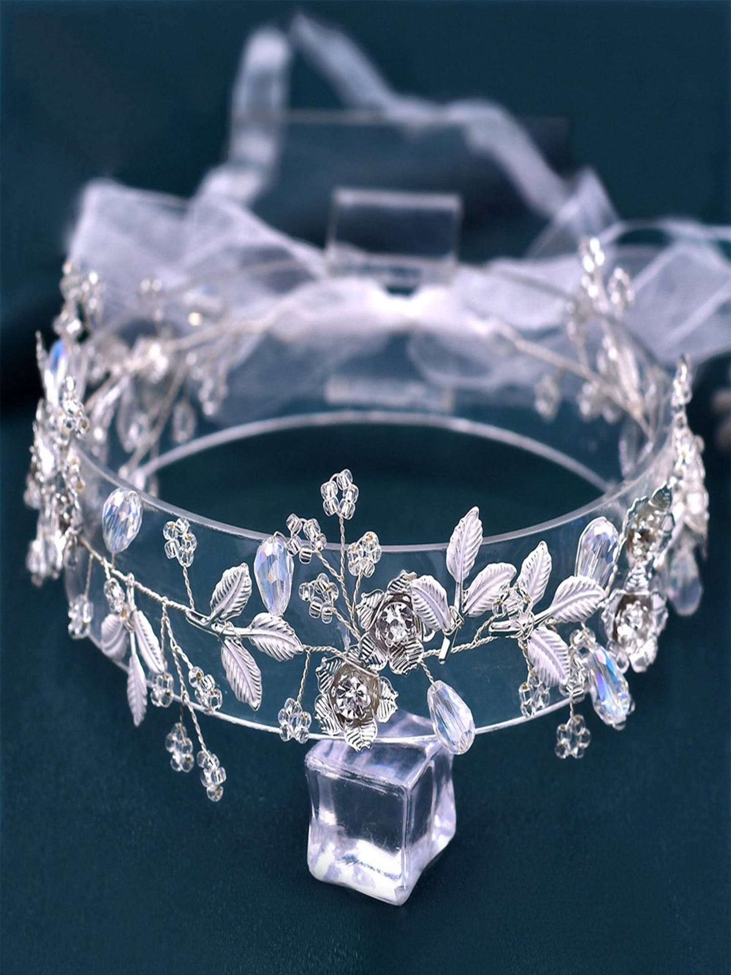 Sparkly Headband Crystal Hair Accessories Alloy Flowers