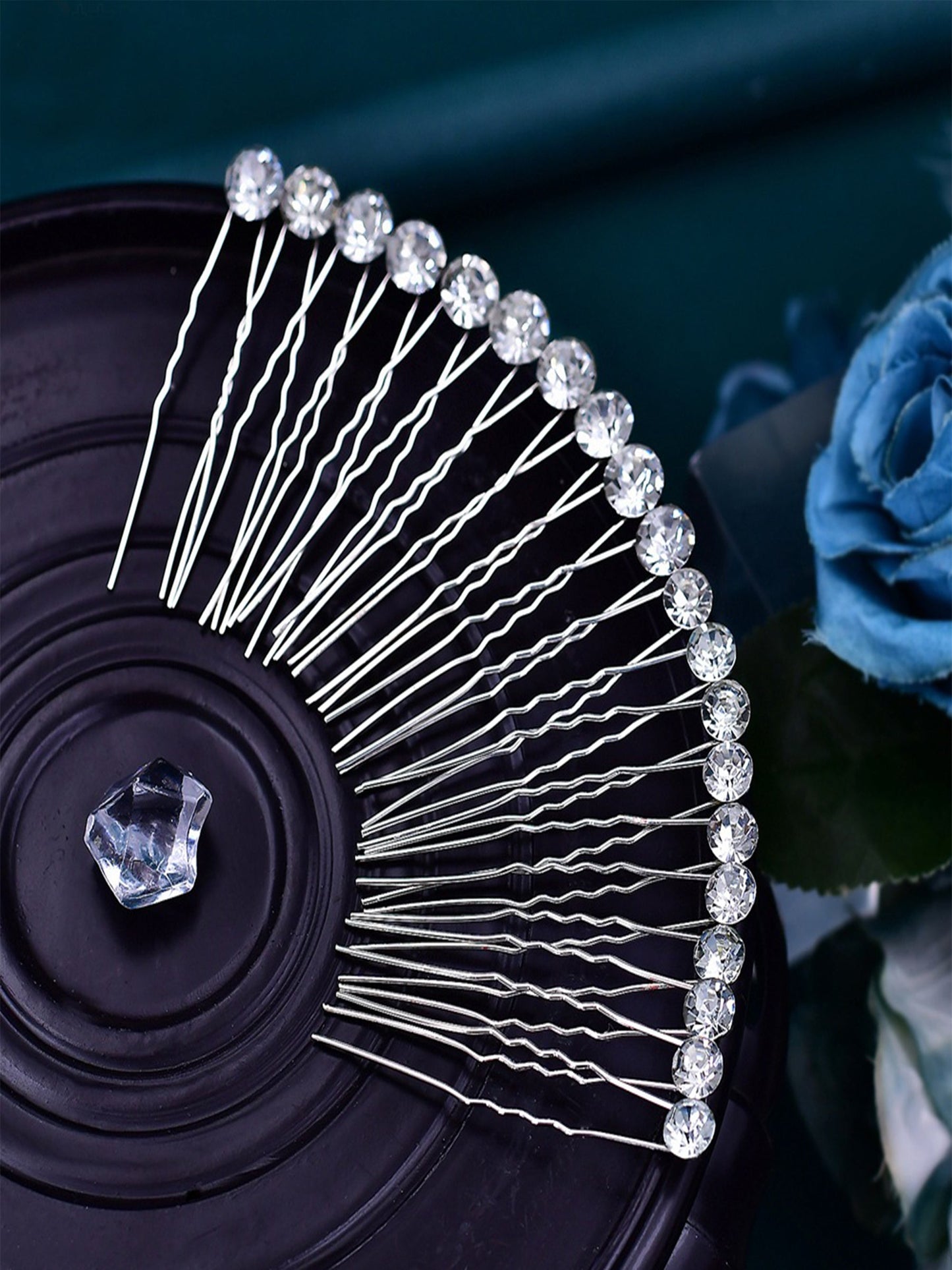 Handmade Rhinestone U-shaped Clip Dirty Braid Hair Accessories Flash Diamond Hair Fork for Women