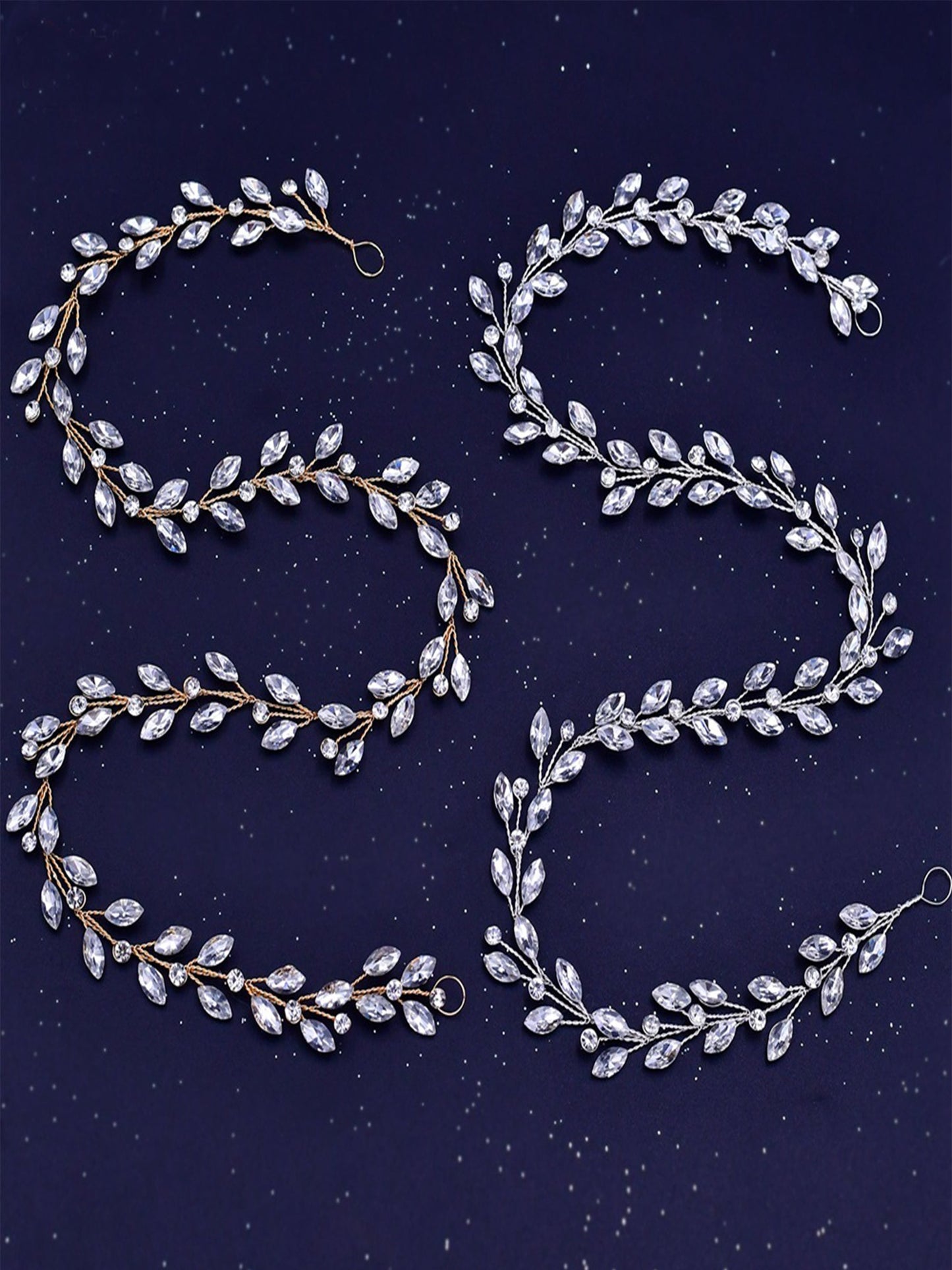 Sparkly Handmade Rhinestone Long Chain Judgment Headwear Extended Hair Band