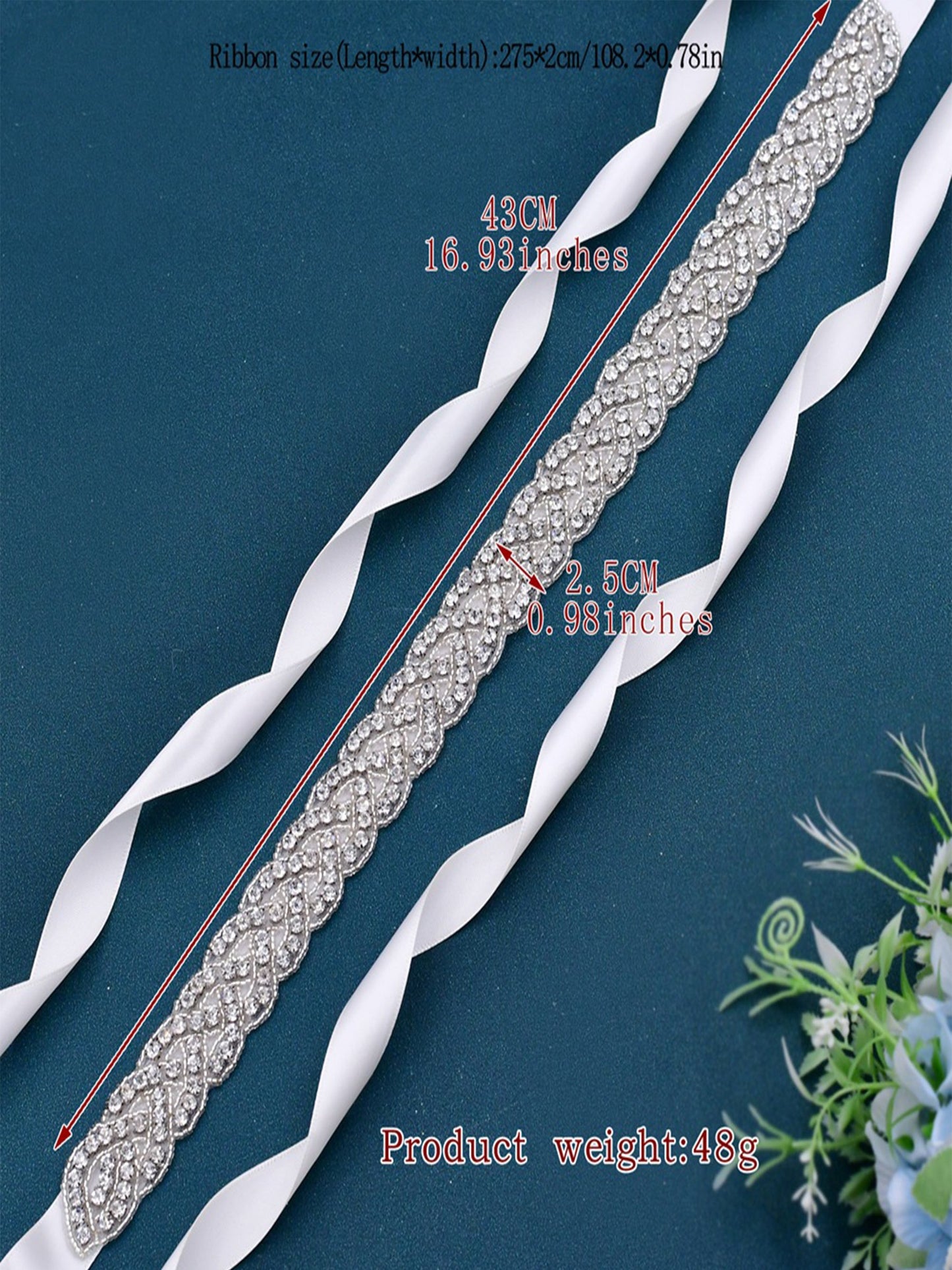 Gorgeous Beaded Luxury Brides Sash For Wedding