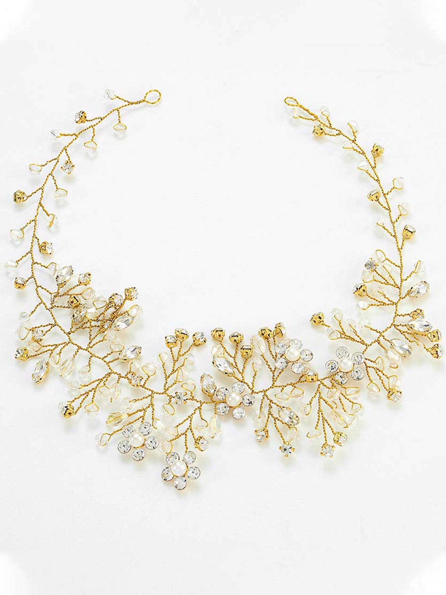 Crystal Wedding Hair Flower Bride Hair Vine
