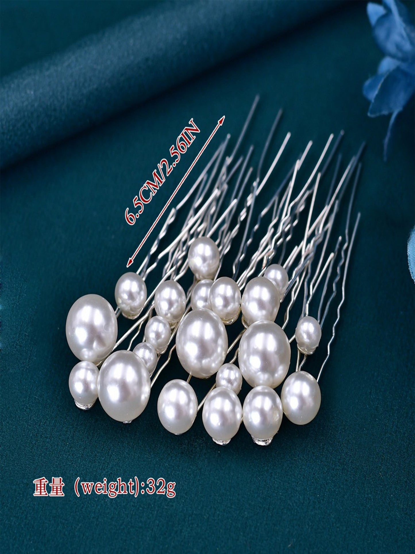 Handmade Pearl U-shaped Clip Dirty Braid Hair Accessories Flash Diamond Hair Fork for Women