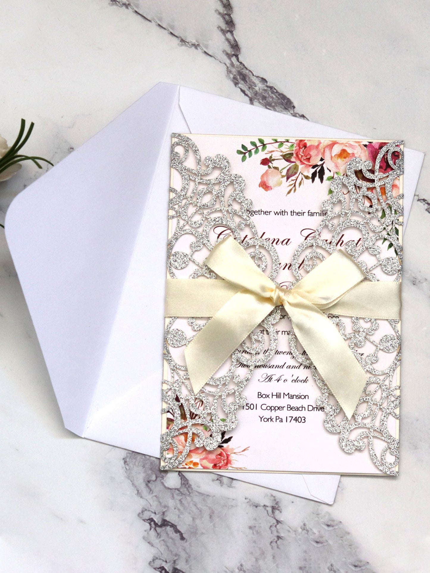 Hot Selling Wedding Invitation Letter, Hollow Out Greeting Card