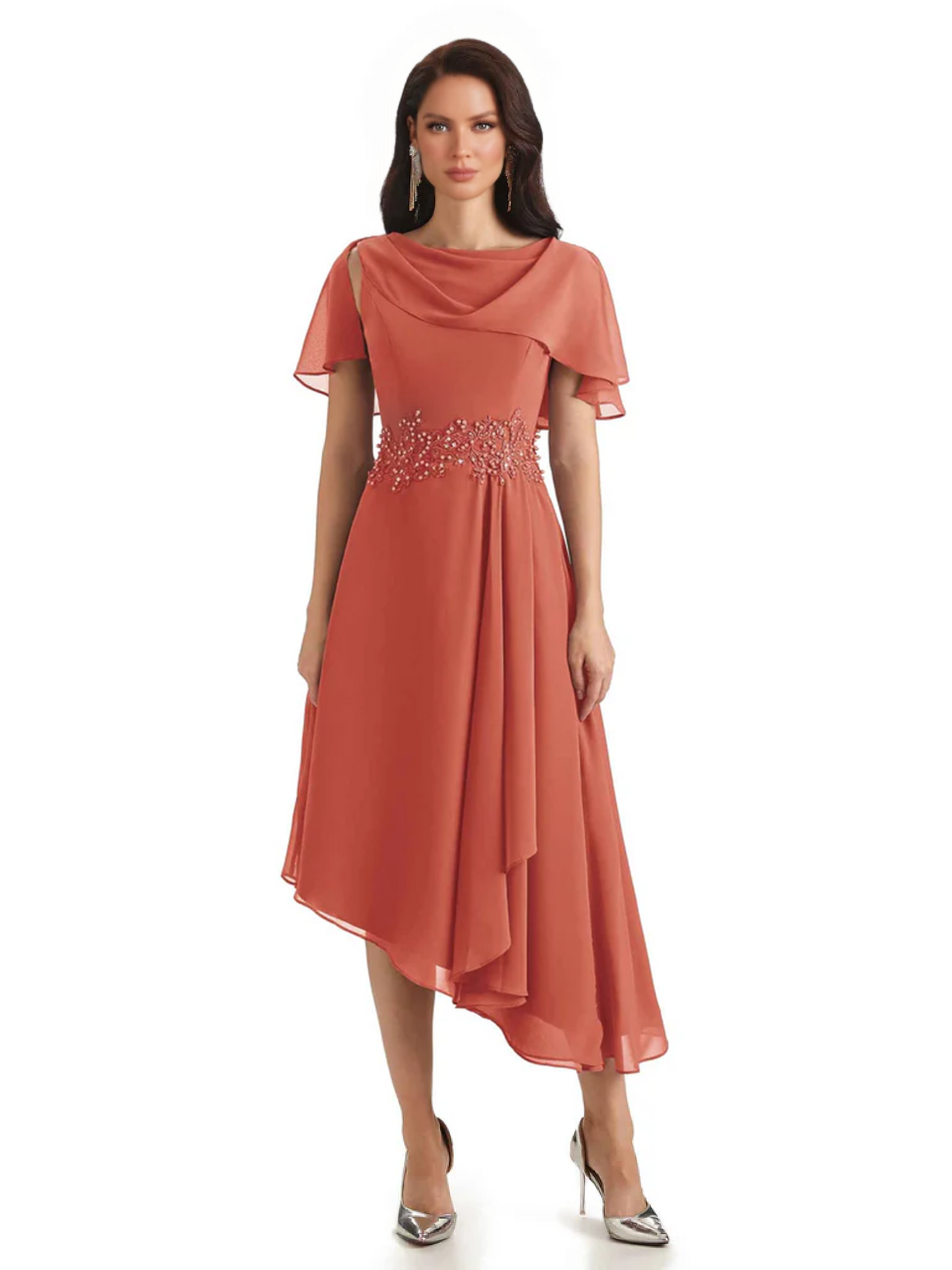Elegant Tea-length Gown Trending 2026 Styles with Asymmetric Hem