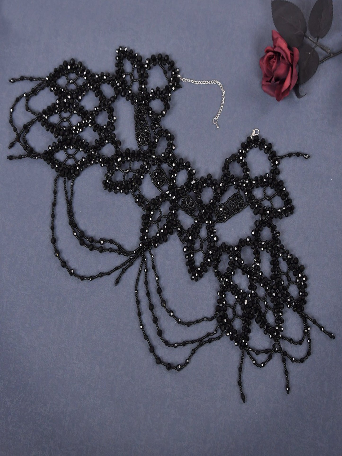 Exquisite Tassel Shoulder Chain Hand Beaded Pearl Shawl