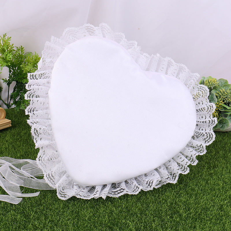 White Wedding Ring Pillow Ring Pillow Holder Lace Ring Box For Brides And Groom