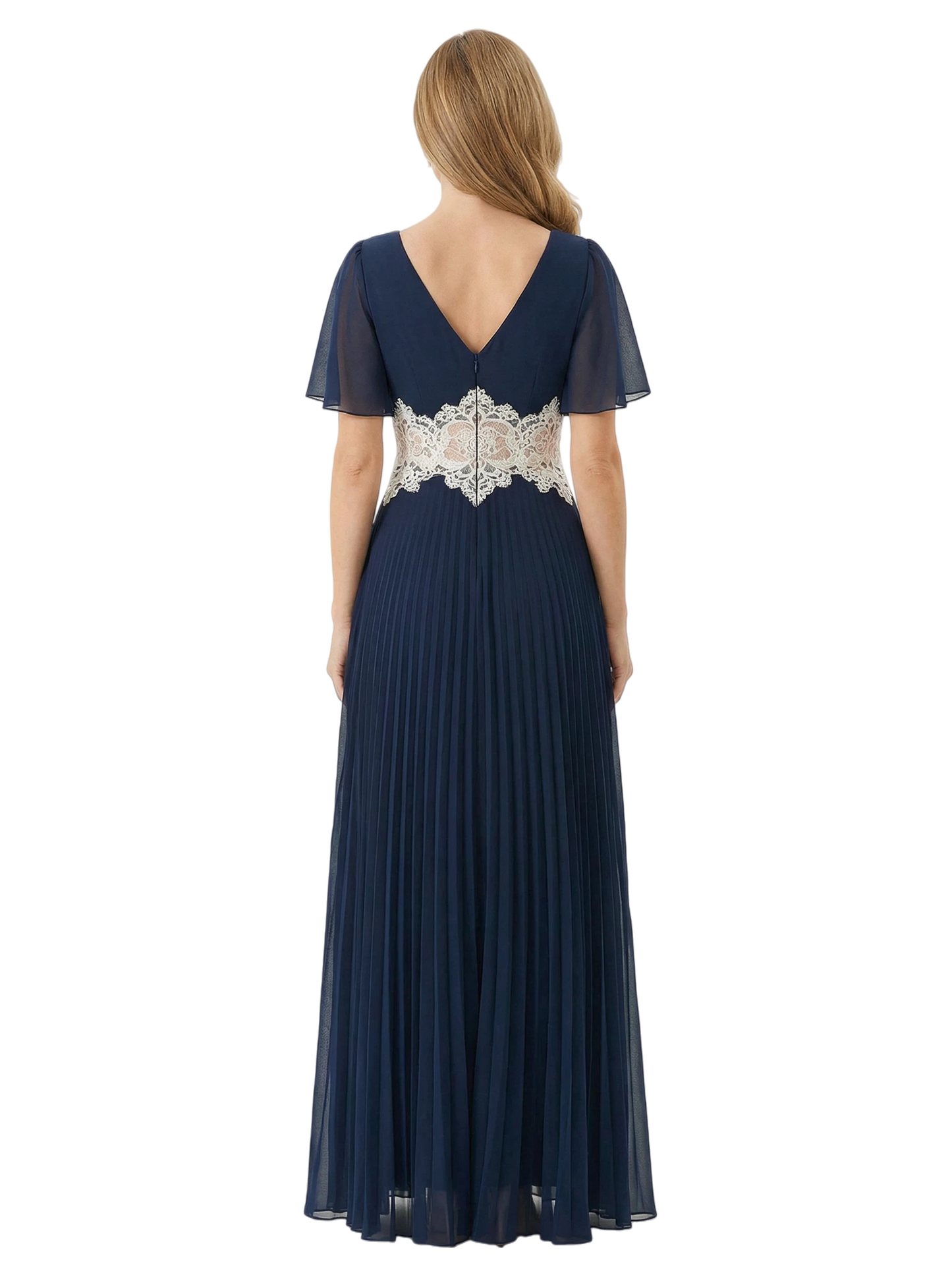 Chiffon V-neck Mother of the Brides Dresses Floor Length A-line Formal Gowns