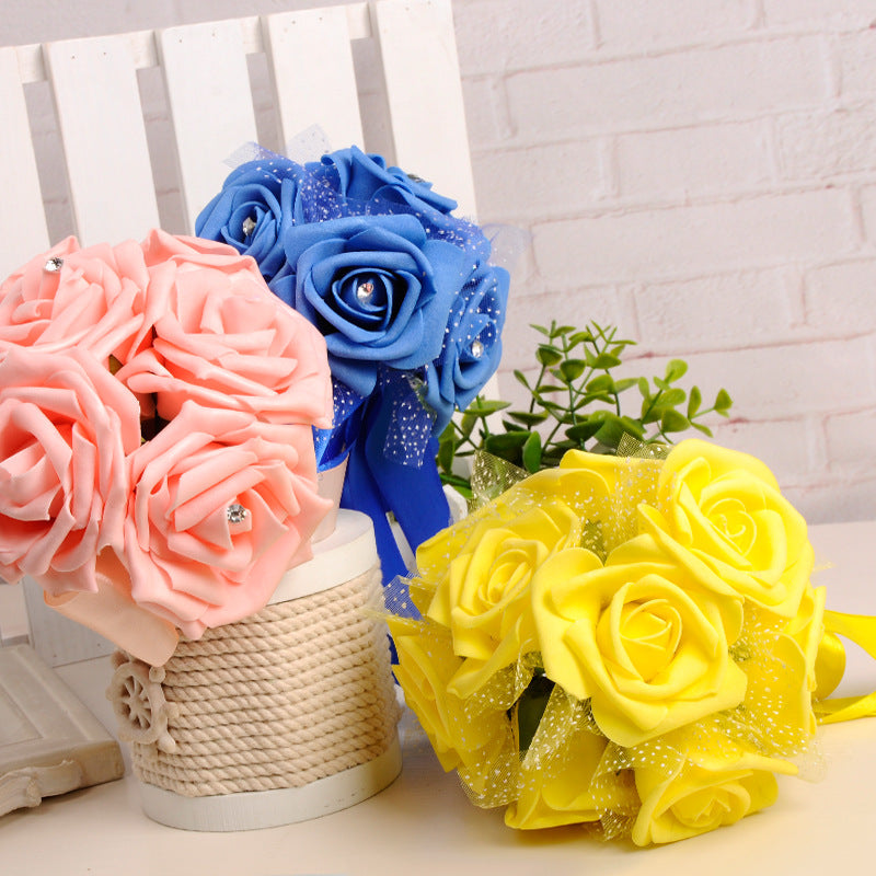 Wedding Flower For The Groom And Bride, Simulated Rose Wedding Bouquet