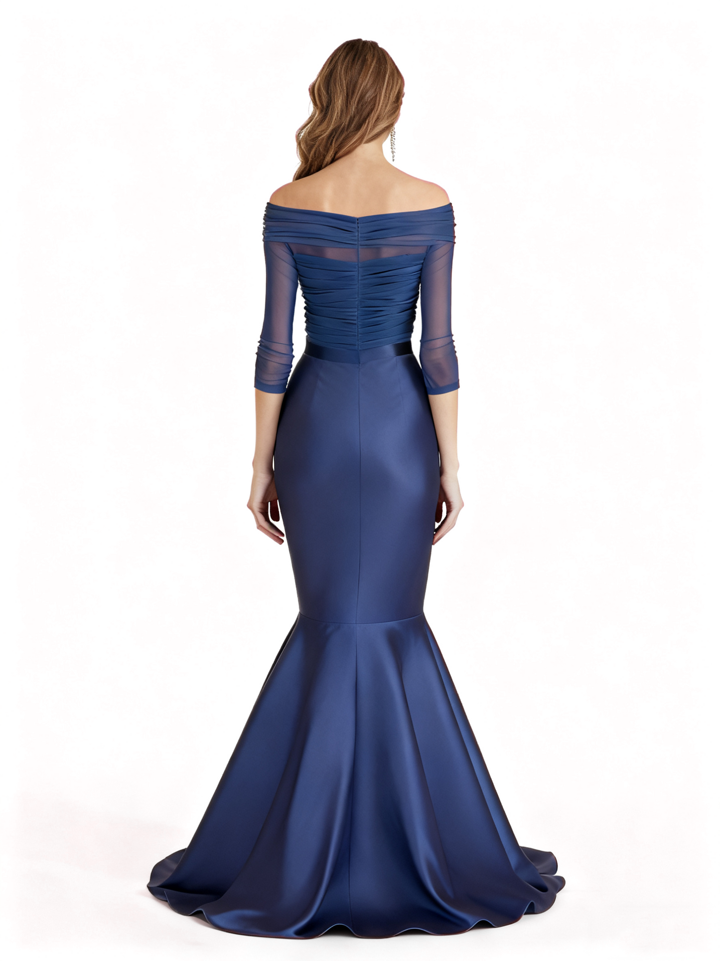 Elegant Off Shoulder Lace Chiffon A-Line Mother of The Bride Dresses Wedding
