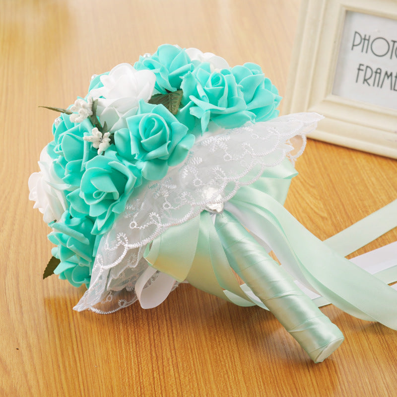 Wedding Flower For The Groom And Bride, Simulated Rose Wedding Bouquet