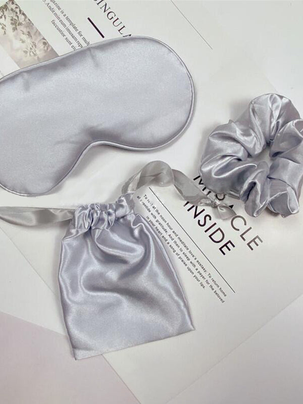 Bride and Bridesmaid Eye Mask for Sleeping with Satin Hair Scrunchies Adjustable Blindfold and Hair Ties for Women Wedding Proposal Present Bachelorette Party Favors