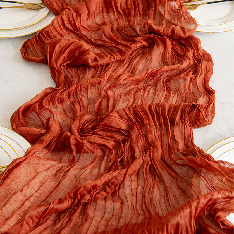 Cheesecloth Table Runner for Wedding Reception Bridal Shower Baby Shower Boho Party Table Décor