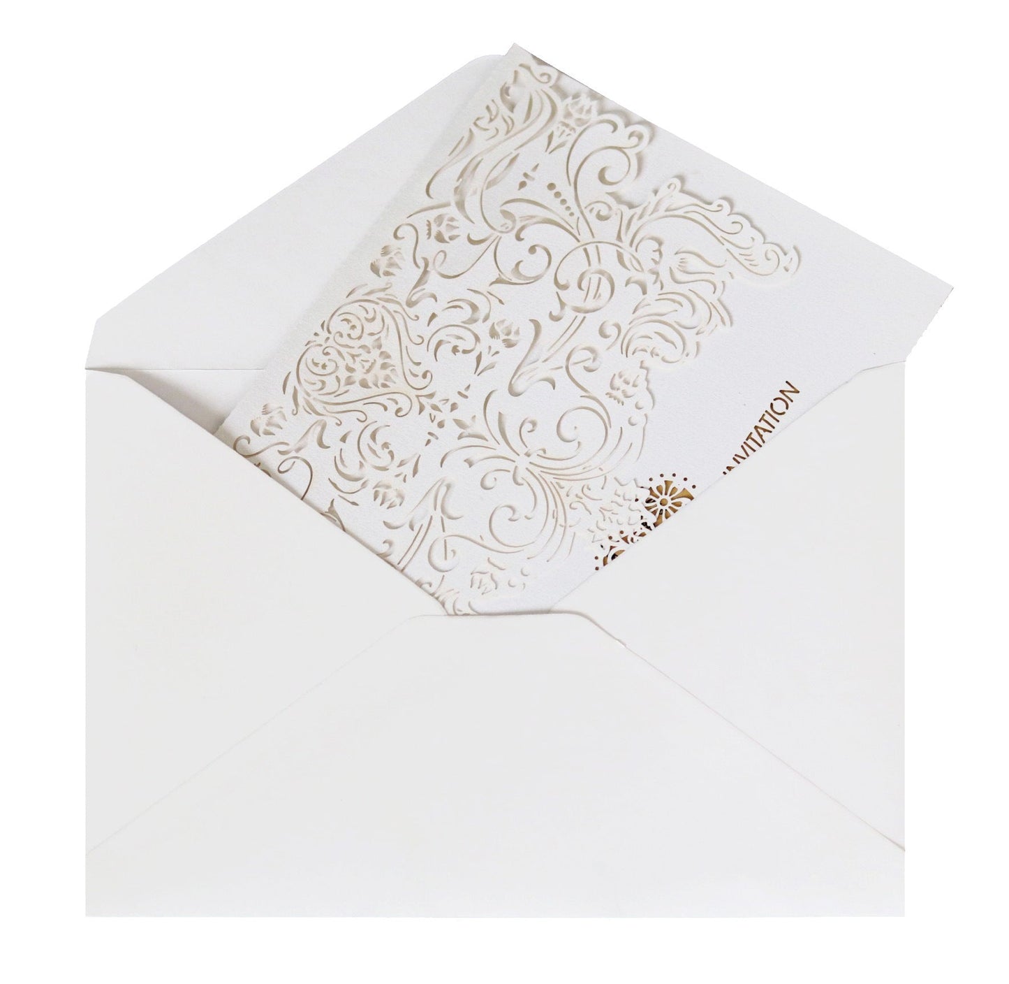 Hot Selling Wedding Greeting Card, Hollow Out Holiday Invitation Letter