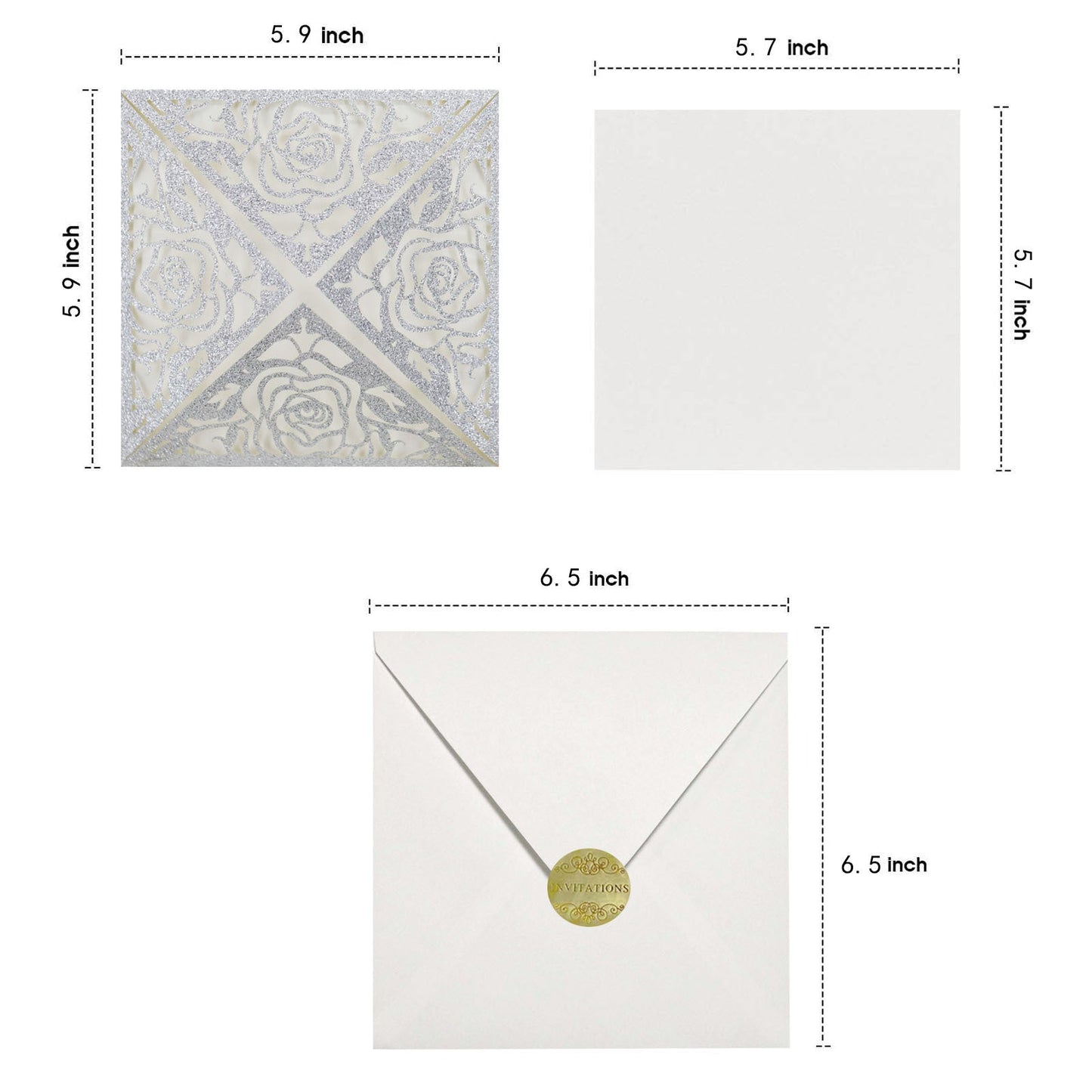 Wedding Invitation Letter For The Groom And Bride, Hollow Out Invitation Card