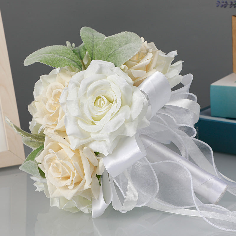Wedding Flower For The Groom And Bride, Simulated Rose Wedding Bouquet