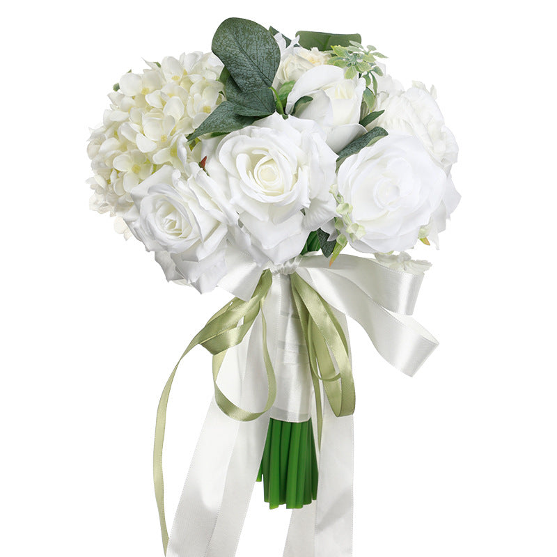 Wedding Flower For The Groom And Bride, Simulated Rose Wedding Bouquet