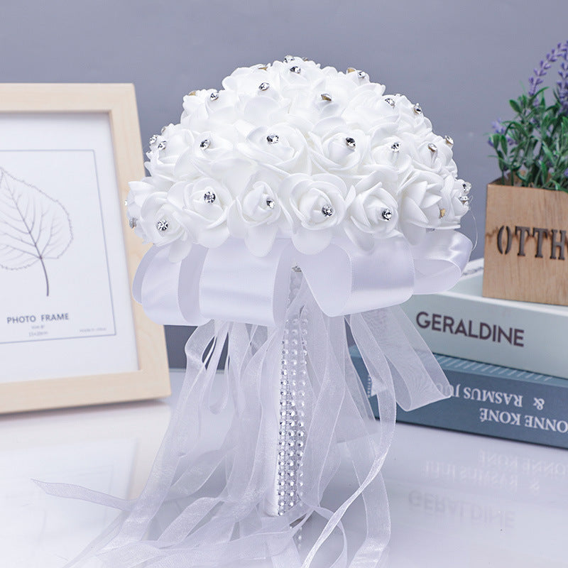 Wedding Flower For The Groom And Bride, Simulated Foam Wedding Bouquet
