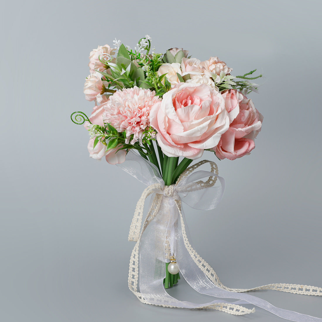 Wedding Flower For The Groom And Bride, Simulated Common Peony Wedding Bouquet