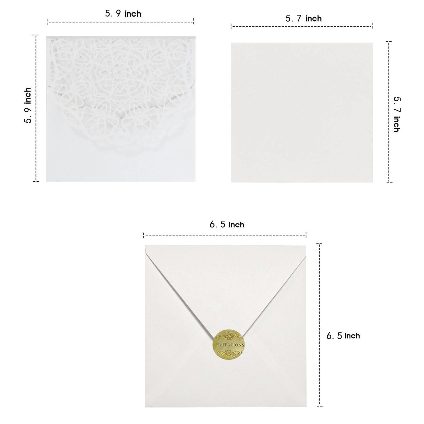 Hot Selling European Wedding Greeting Card, Hollow Out Holiday Invitation Letter