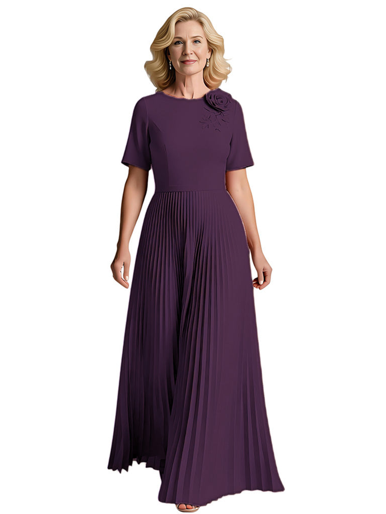 A-Line Chiffon Custom Mother of The Groom Dresses Grandmother Wedding Attire