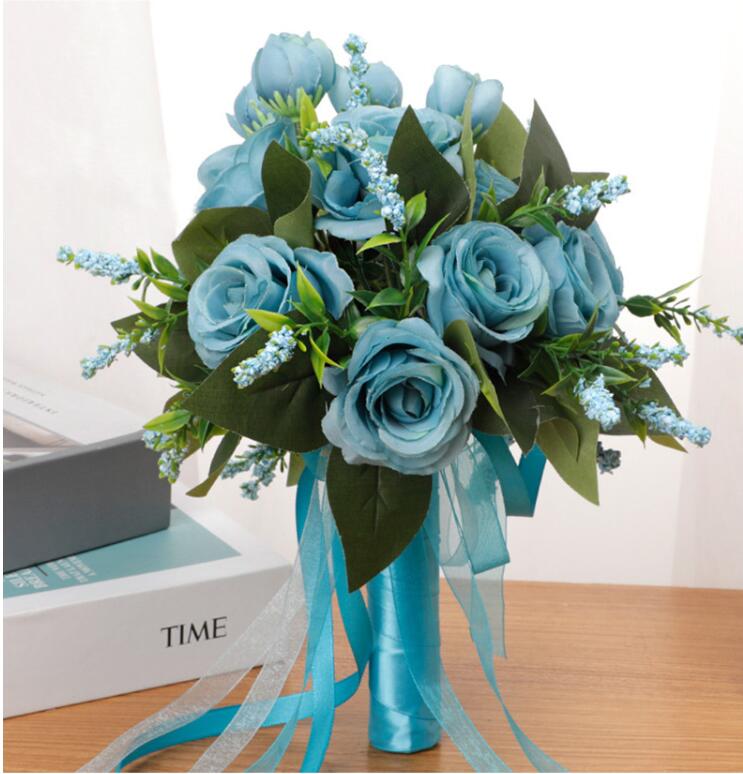 Wedding Flower For The Groom And Bride, Simulated Rose Wedding Bouquet