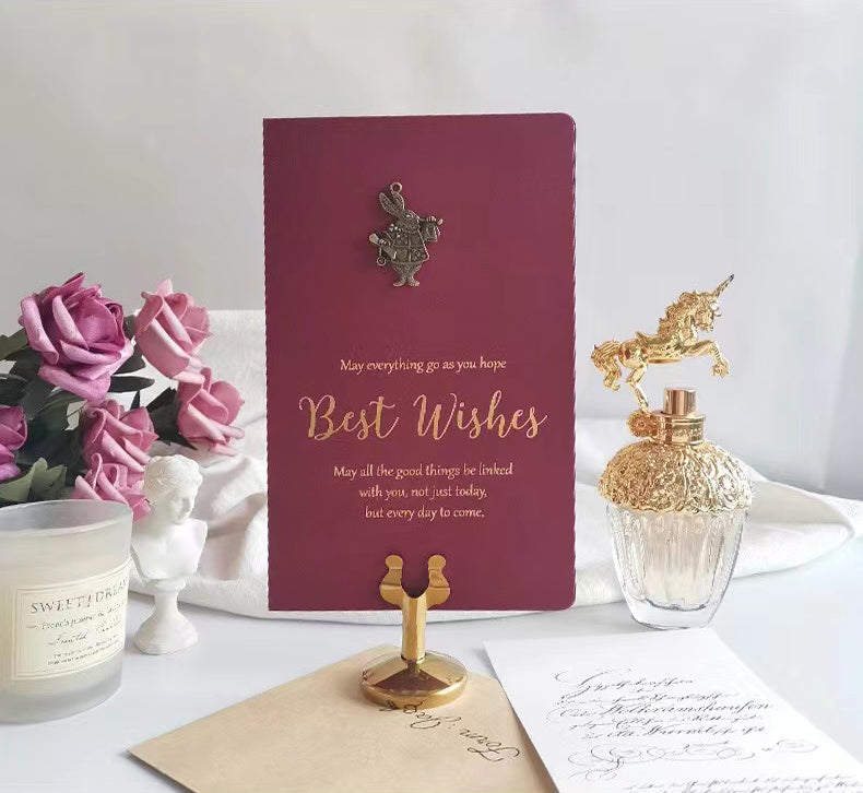 Bronze Bronzing Burgundy Greeting Card