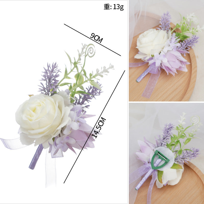 New Wedding Outdoor Wedding Sister Group Wrist Flowers Men Corsage Fresh Flowers