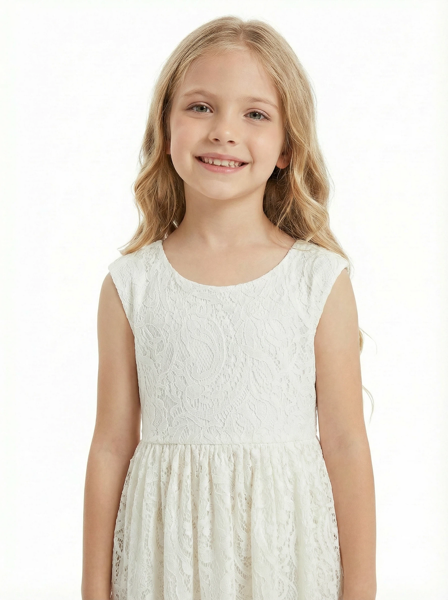 Sleeveless Princess Style Girls Formal Dress for Wedding Party Skirt for Weddings and Special Occasions
