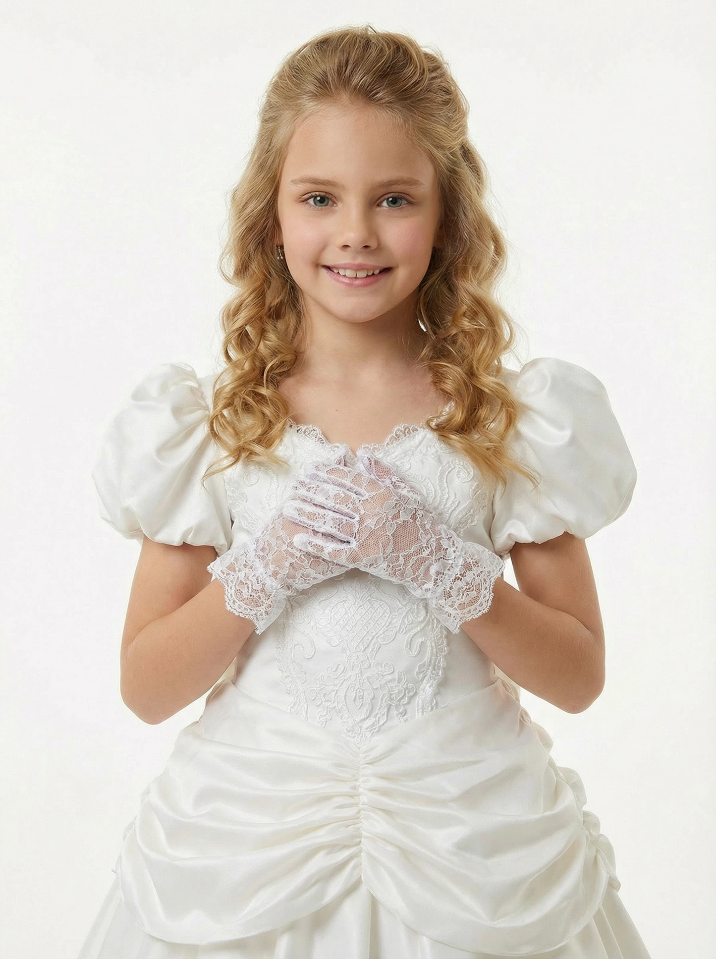 Classic Ivory Flower Girl Gown For Wedding Party Princess Style Girls Formal Dress for Wedding Party