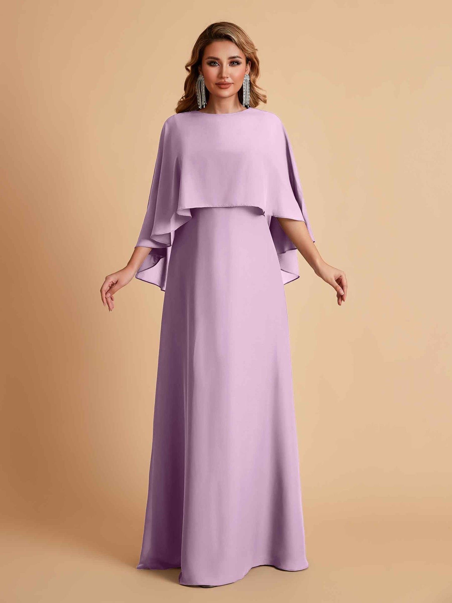 Elegant A-line Chiffon Long Sleeves Mother of the Brides Dresses Online