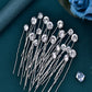 Handmade Rhinestone U-shaped Clip Dirty Braid Hair Accessories Flash Diamond Hair Fork for Women
