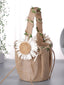 Retro Cotton Linen Flower Basket Flower Basket Rattan Daisy Decoration