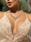 Bridal Crystal Teardrop Jewelry Set | Necklace and Earrings for Women's Wedding