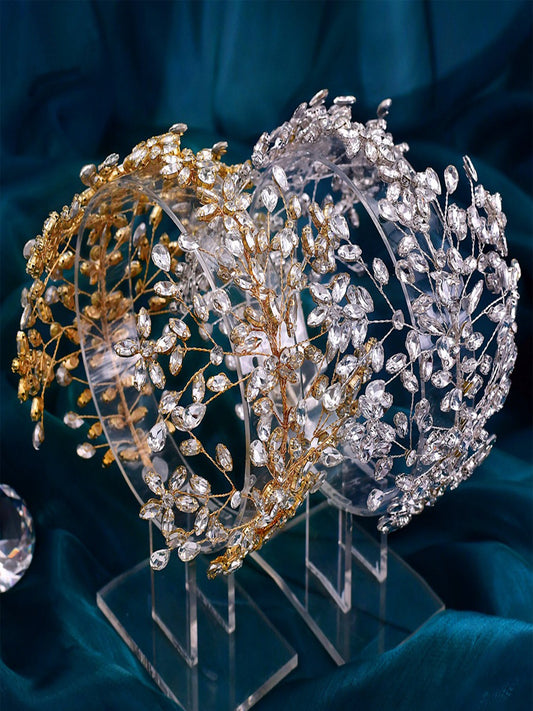 Shining Luxury Rhinestone Hair Hoop Wedding Accessories for Women