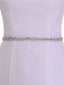 Sparkly Luxury Beaded Thin Brides Sash For Wedding