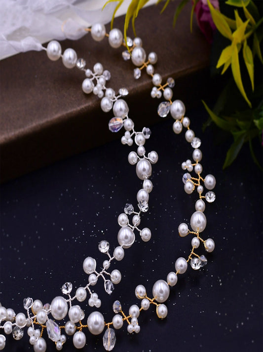 Sparkly Luxury Rhinestone Pearl Headband for Women