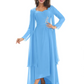Elegant Asymmetric Neck Long A-Line Chiffon Mother of the Brides Dresses Mom Outfit
