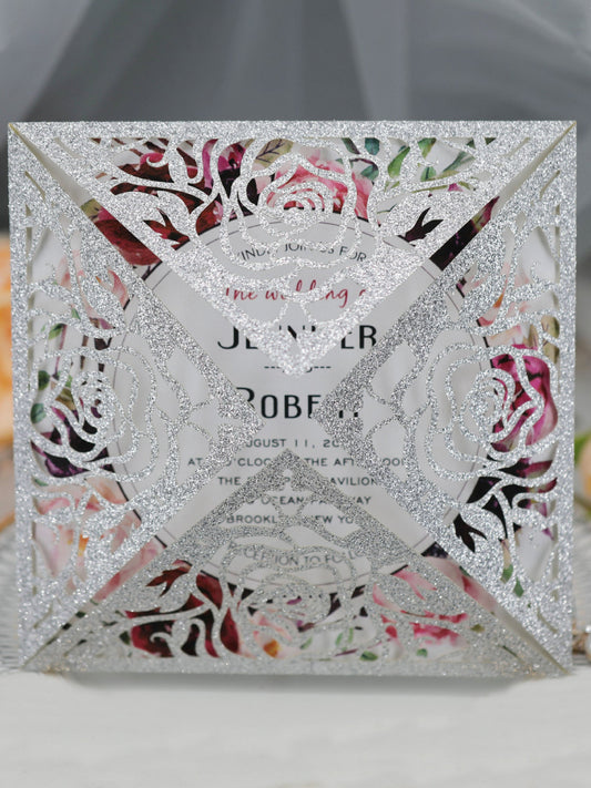 Wedding Invitation Letter For The Groom And Bride, Hollow Out Invitation Card