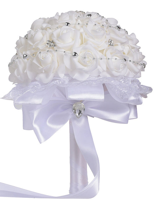 Wedding Flower For The Groom And Bride, Simulated Rose Wedding Bouquet
