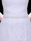 Simple Elegant Pearl Handmade Brides Sash For Wedding