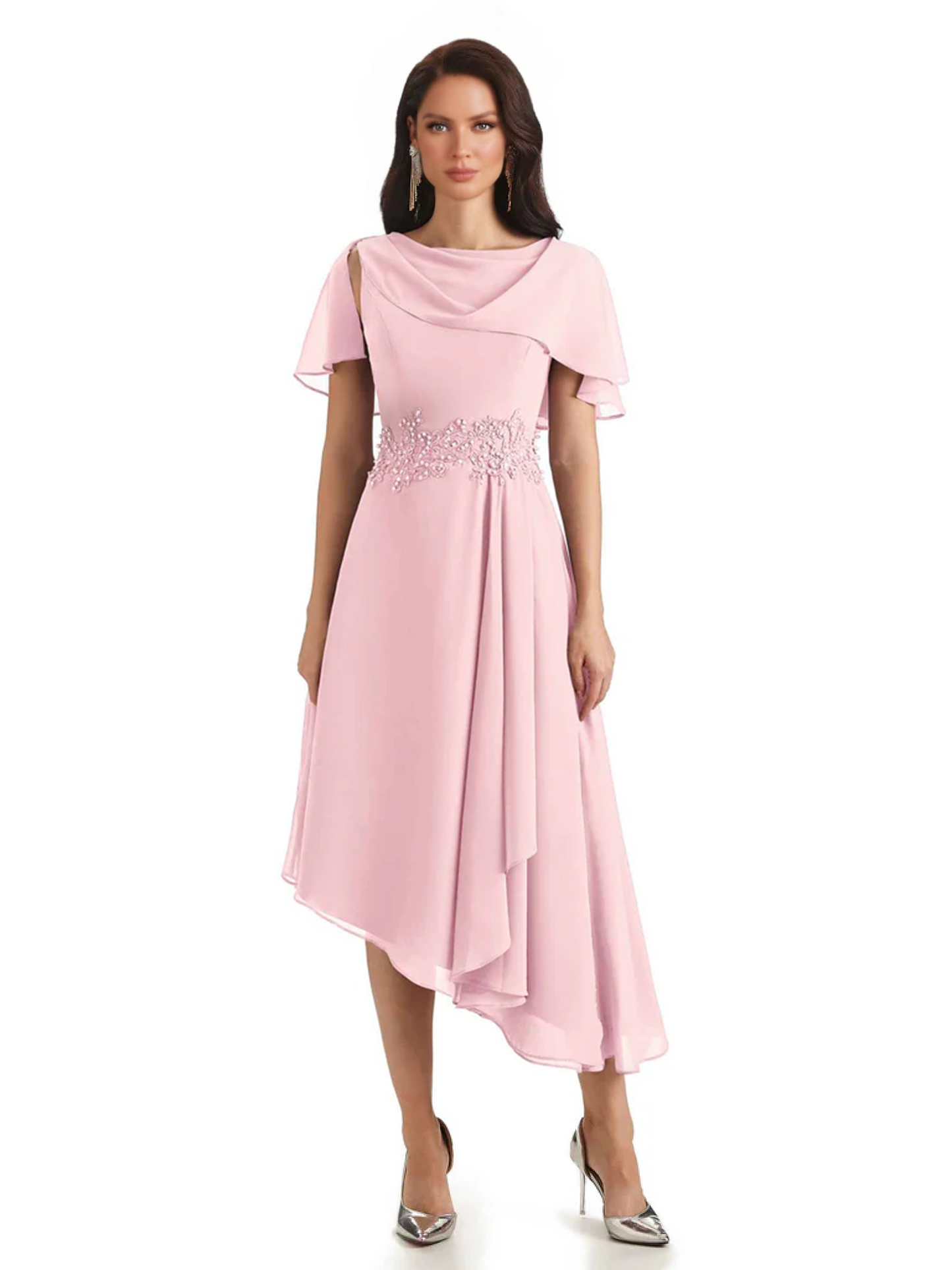 Elegant Tea-length Gown Trending 2026 Styles with Asymmetric Hem
