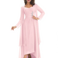 Elegant Asymmetric Neck Long A-Line Chiffon Mother of the Brides Dresses Mom Outfit