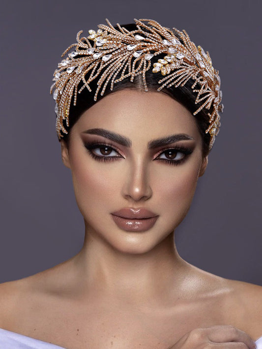 Sparkly Beaded Luxury Rhinestone Tassel Hair Accessories for Women