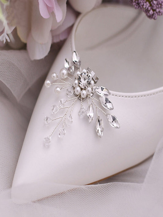 Gorgeous Beaded Luxury Rhinestone Shoe Buckle for Wedding,Prom Party