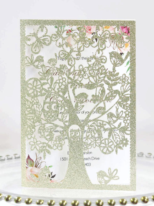 Creative Greeting Card Wedding Invitation Letter,Holiday Hollow Out Invitation, HK-390