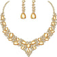 Bridal Crystal Teardrop Jewelry Set | Necklace and Earrings for Women's Wedding