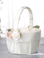 Satin Flower Lace Bow Small Portable Flower Basket
