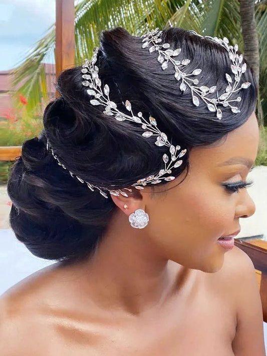 Sparkly Handmade Rhinestone Long Chain Judgment Headwear Extended Hair Band
