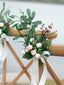 New Simulation Decorative Chair Back Flower Forest Eucalyptus Green Plant Outdoor Backrest Decorative Flower