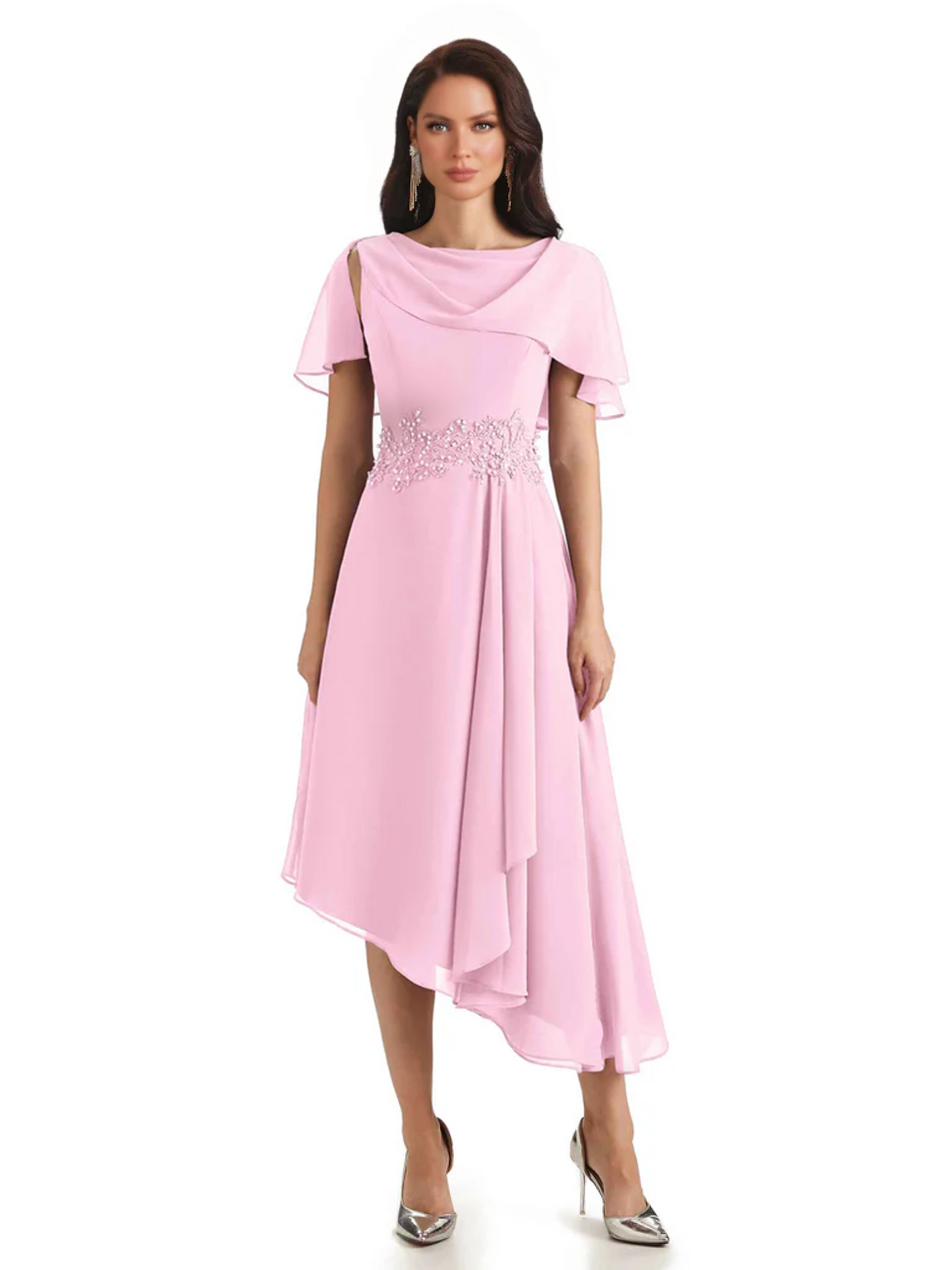 Elegant Tea-length Gown Trending 2026 Styles with Asymmetric Hem